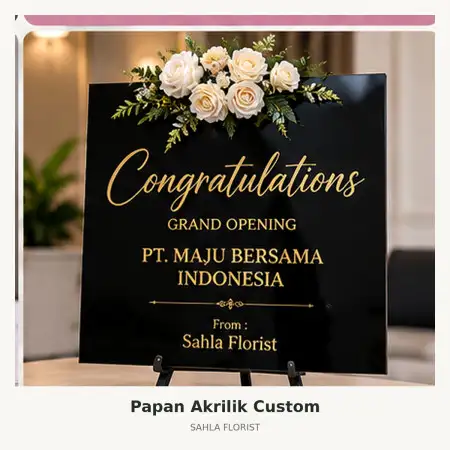 Papan Bunga Akrilik Pamulang